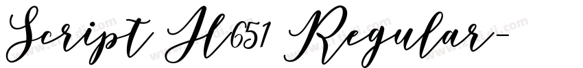 Script H651 Regular字体转换